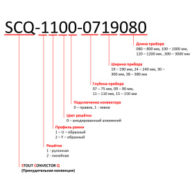 Конвектор внутрипольный SCQ 75.240.2250 (Решётка роликовая, анодированный алю STOUT SCQ-1100-0724225 в Сочи 14