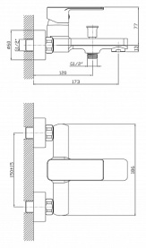 Смеситель для ванны Orange Merci M13-211cr с поворотным изливом, хром в Сочи 1