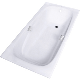 Чугунная ванна Aqualux ZYA-24C-2 180x85 белая, без ручек и ножек, антислип в Сочи 1