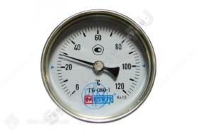 Термометр биметаллический Метер ТБ80 120C Дк 80 L=60 в Сочи 0