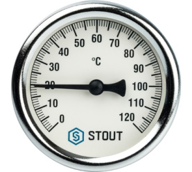 Термометр биметаллический с погружной гильзой. Корпус Dn 63 мм, гильза 75 мм 1 STOUT SIM-0001-637515 в Сочи 1