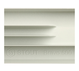 Радиатор алюминиевый боковое подключение STOUT Bravo 500 12 секций SRA-0110-050012 в Сочи 10