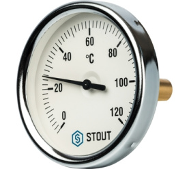 Термометр биметаллический с погружной гильзой. Корпус Dn 80 мм, гильза 50 мм 1 STOUT SIM-0001-805015 в Сочи 0