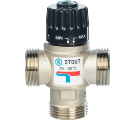 Термостатический смесительный клапан для систем отопления и ГВС 1 НР 35-60°С STOUT SVM-0020-166025 в Сочи 2