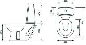 Унитаз-компакт Оскольская керамика Леда белый Стандарт с сиденьем 47301100206 в Сочи 1