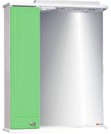 Шкаф-зеркало Домино Блик 60 Эл. левый (зеленый) в Сочи 0