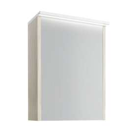 Шкаф зеркальный Марино 50, белый с выбеленным деревом в Сочи 0