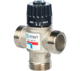 Термостатический смесительный клапан для систем отопления и ГВС 1 НР 20-43° STOUT SVM-0020-164325 в Сочи 0