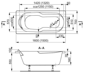 Акриловая ванна Vagnerplast Cavallo 170x75 прямоугольная VPBA170CAV2X-01 в Сочи 2