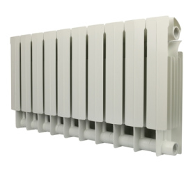 Радиатор биметаллический боковое подключение (белый RAL 9010) Global STYLE PLUS 350 10 секций в Сочи 1