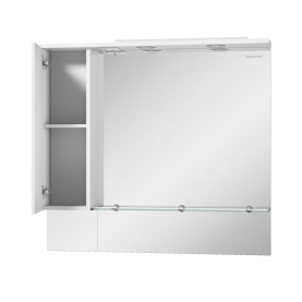 Шкаф зеркальный Амата 100, белый в Сочи 5