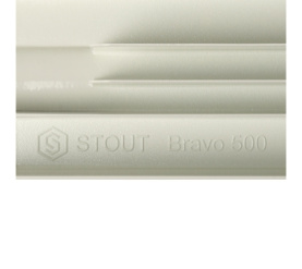 Радиатор алюминиевый боковое подключение STOUT Bravo 500 4 секции SRA-0110-050004 в Сочи 9