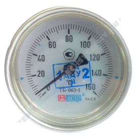 Термометр биметаллический Метер ТБ63 160C Дк 63 L=60 в Сочи 1