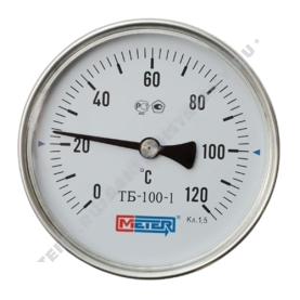 Термометр биметаллический Метер ТБ100 120C Дк 100 L=100 в Сочи 2
