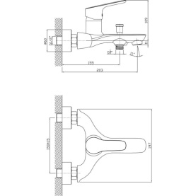 Смеситель ZEVEN (арт. ZE61610941)для ванной короткий излив, карт.35 мм Zollen в Сочи 2