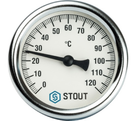 Термометр биметаллический с погружной гильзой. Корпус Dn 63 мм, гильза 50 мм 1 STOUT SIM-0001-635015 в Сочи 1