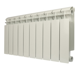 Радиатор биметаллический боковое подключение (белый RAL 9010) Global STYLE PLUS 350 10 секций в Сочи 0