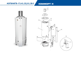 Газовый котел напольный ЖМЗ АКГВ-29-3 Комфорт (Н) (478000) в Сочи 2