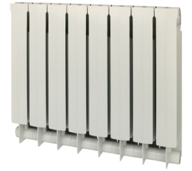 Радиатор биметаллический боковое подключение (белый RAL 9010) Global STYLE PLUS 500 8 секций в Сочи 1