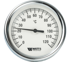 Термометр биметаллический с погружной гильзой 80 мм, штуц F+R801(T) 8050 Watts 10005931(03.02.040) в Сочи 1