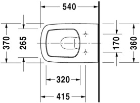Унитаз подвесной Duravit Durastyle 370x540 мм 2538090000, безободковый, с вертикальным смывом в Сочи 2