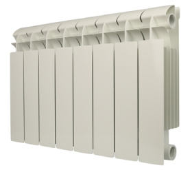 Радиатор биметаллический боковое подключение (белый RAL 9010) Global STYLE PLUS 350 8 секций в Сочи 0