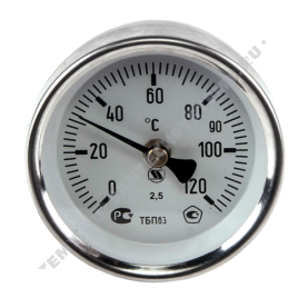 Термометр биметаллический Юмас ТБП63/ТР 120C Дк 63 Дтр 38 накладной в Сочи 0