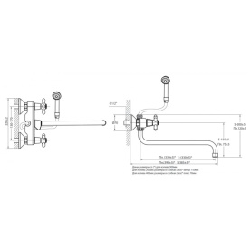 Смеситель Лазер (арт.2022362) для ванны S излив 330 мм, VarioFin ВАРИОН в Сочи 2