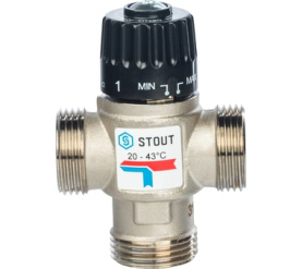 Термостатический смесительный клапан для систем отопления и ГВС 1 НР 20-43° STOUT SVM-0020-164325 в Сочи 1