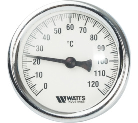 Термометр биметаллический с погружной гильзой 63 мм, штуц F+R801(T) 6375 Watts 10005809(03.01.060) в Сочи 0