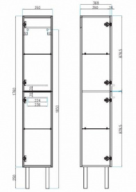 Колонна с 2дв DX glossy taupe VB A99601E6 в Сочи 2