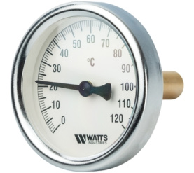 Термометр биметаллический с погружной гильзой 63 мм, штуц F+R801(T) 6350 Watts 10005800(03.01.040) в Сочи 0