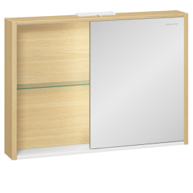 Шкаф зеркальный Уника 100, белый с дуб гальяно в Сочи 0