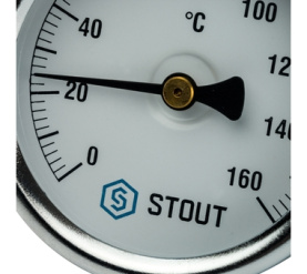Термометр биметаллический с погружной гильзой. Корпус Dn 63 мм, гильза 50 мм 1 STOUT SIM-0002-635015 в Сочи 3