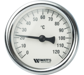 Термометр биметаллический с погружной гильзой 63 мм, штуц F+R801(T) 6350 Watts 10005800(03.01.040) в Сочи 1