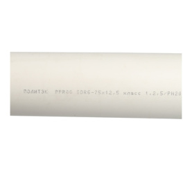Труба полипропиленовая (цвет белый) Политэк d=75x12,5 (PN 20) 9002075125 в Сочи 4