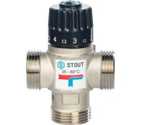 Термостатический смесительный клапан для систем отопления и ГВС 1 НР 35-60°С STOUT SVM-0020-166025 в Сочи 1