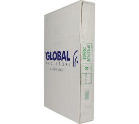 Радиатор биметаллический боковое подключение (белый RAL 9010) Global STYLE PLUS 350 8 секций в Сочи 9