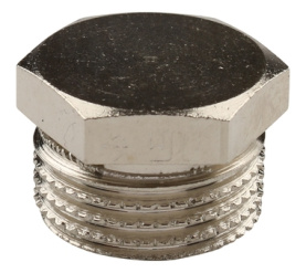 Заглушка НР никелированная 1/2 для стальных труб резьбовой TIEMME 1500172(1878N0004) в Сочи 3