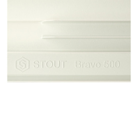 Радиатор алюминиевый боковое подключение STOUT Bravo 500 14 секций SRA-0110-050014 в Сочи 9