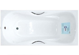 Чугунная ванна Aqualux ЧА18080 180х80 см с ручками, с ножками в Сочи 0