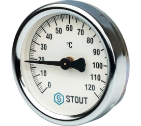 Термометр биметаллический накладной с пружиной. Корпус Dn 63 мм STOUT SIM-0004-630015 в Сочи 0
