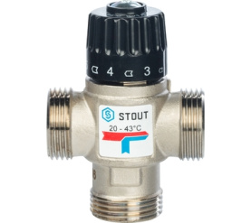 Термостатический смесительный клапан для систем отопления и ГВС 1 НР 20-43° STOUT SVM-0020-164325 в Сочи 2