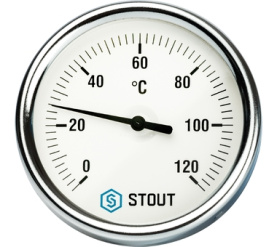 Термометр биметаллический с погружной гильзой. Корпус Dn 80 мм, гильза 50 мм 1 STOUT SIM-0001-805015 в Сочи 1