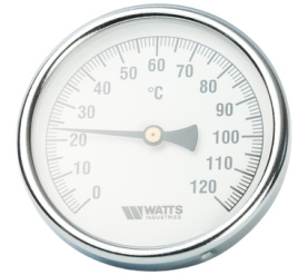 Термометр биметаллический с погружной гильзой 100 мм F+R801(T) 10075 Watts 10006071(03.03.060) в Сочи 0